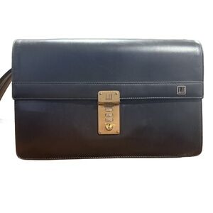 Dunhill Elegant Black Leather Men's Clutch Bag